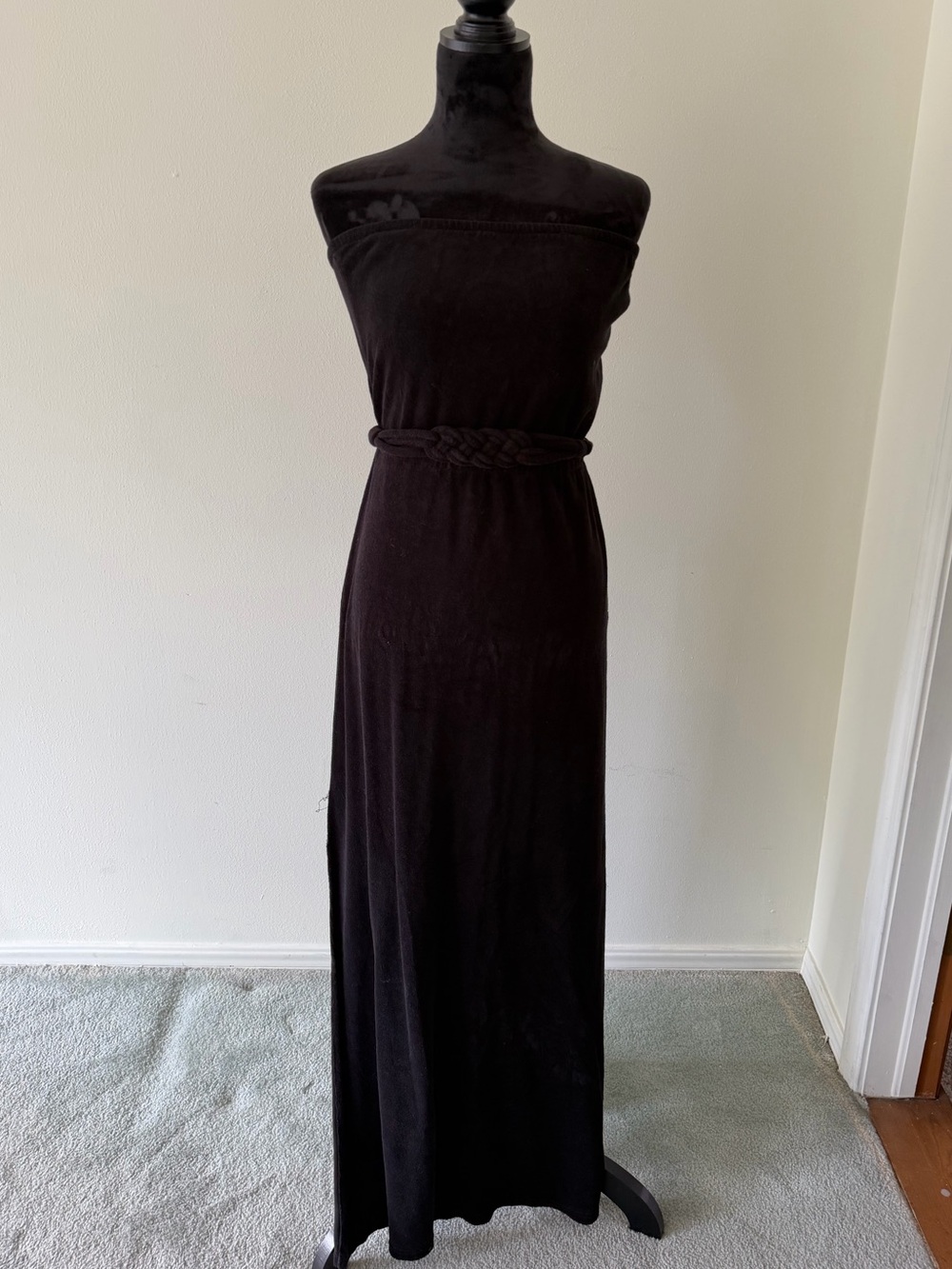 Juicy Couture Strapless Maxi Dress with Gold Accent Belt - Picture 2 of 5